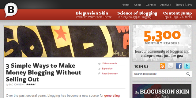 Blogussion Blog Design