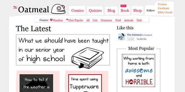 The Oatmeal Blog Design